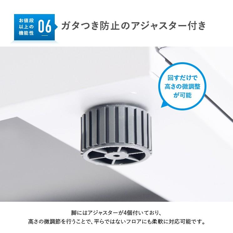 ホワイト3段脇机 W400 D700 H700 サイドキャビネット サイドデスク サイドキャビネット オフィス収納 脇デスク デスクサイド 白 法人宛限定 KDW-047-3の画像