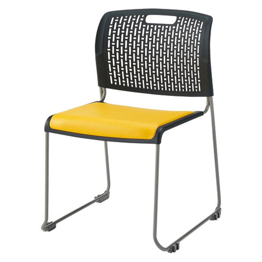 国内メーカー品 レオ スタッキングチェア 抗菌レザータイプ W510 D546 H755 オフィスチェア 事務椅子 ミーティングチェア 椅子 代引不可 法人宛限定 LO-LE1662S｜kagukuro｜02