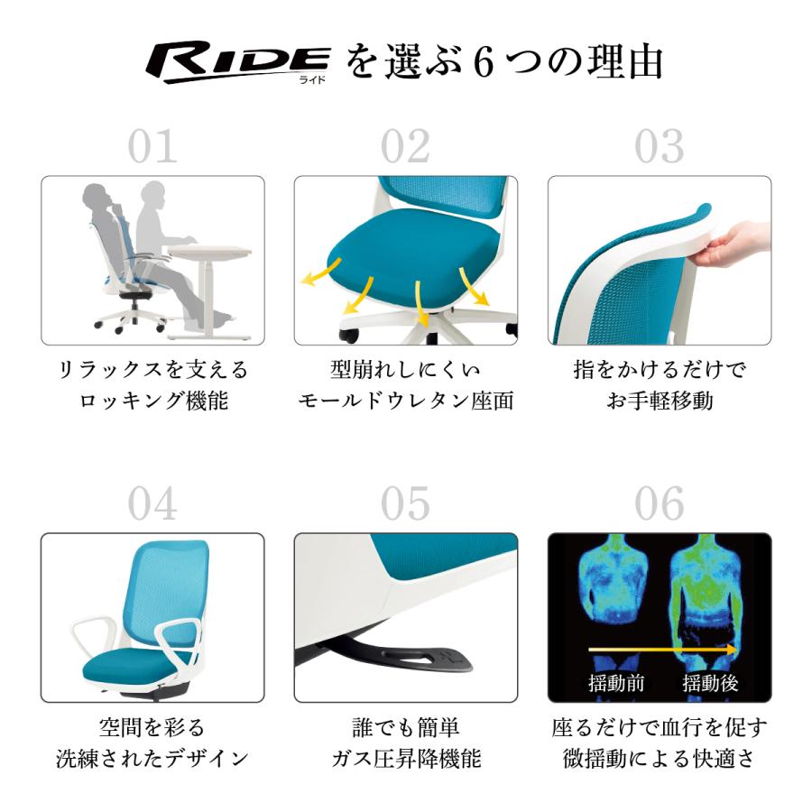 ライド 固定肘付き W600 D530-625 H910-1050 オフィスチェア 事務椅子 デスクチェア メッシュチェア 代引不可 テレワーク応援 LO-RI79-A 個人宅配送費込Bの画像