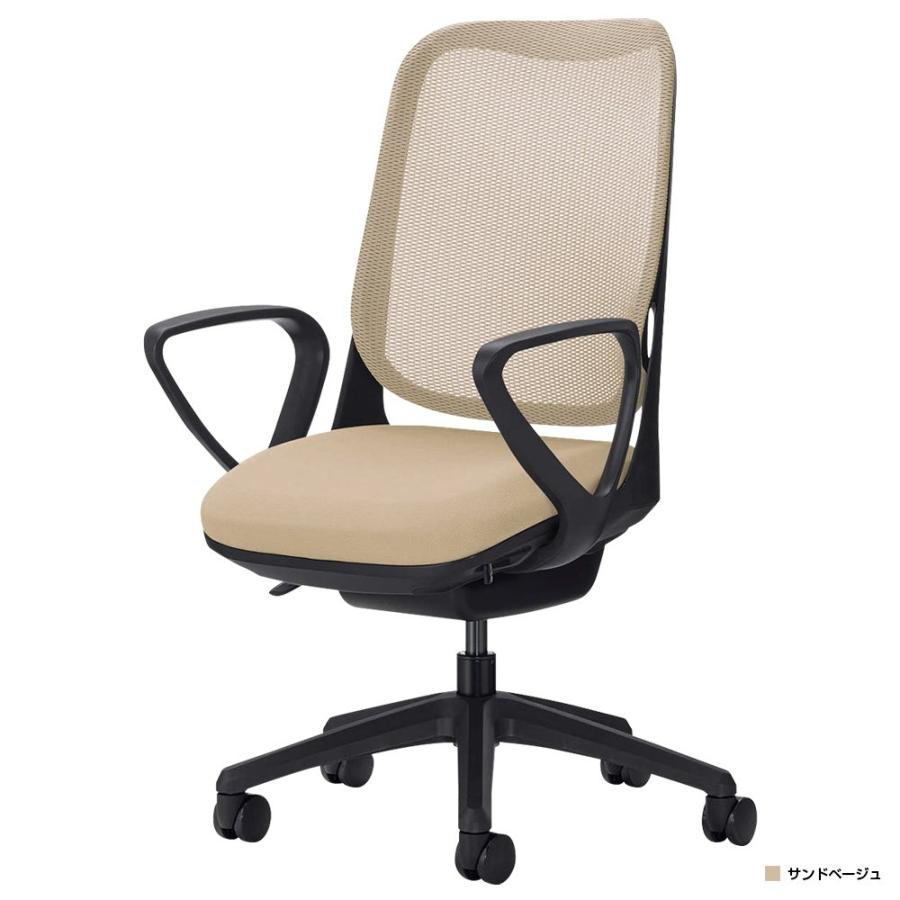 ライド 固定肘付き W600 D530-625 H910-1050 オフィスチェア 事務椅子 デスクチェア メッシュチェア 代引不可 テレワーク応援 LO-RI79-A 個人宅配送費込Bの画像