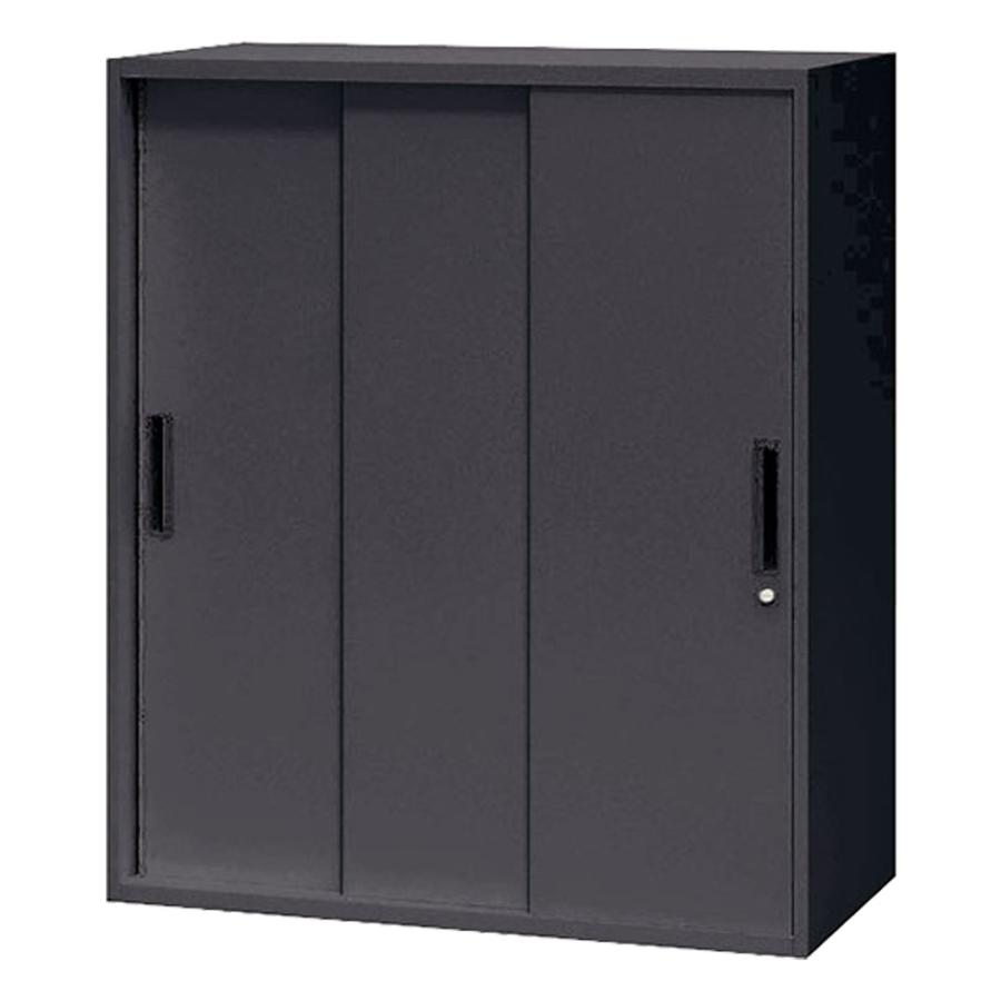 国内メーカー品 スチール引違い3枚扉書庫 CWシリーズ W899 D450 H1050 スチール書庫 オフィス収納 鍵付き 収納庫 代引不可 法人宛限定 NA-CW0911H3_1