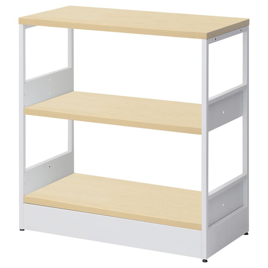 カグクロ 2段オープンラック PLDシリーズ W800 D400 H830 A4収納 収納