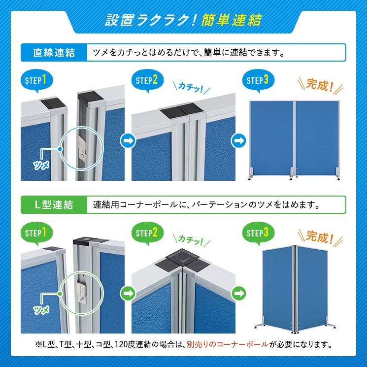 パーテーション ローパーテーション H1800 W600 パーティション 間仕切り クロス貼り 布貼り 衝立 オフィス 法人宛限定 PN0618｜kagukuro｜14