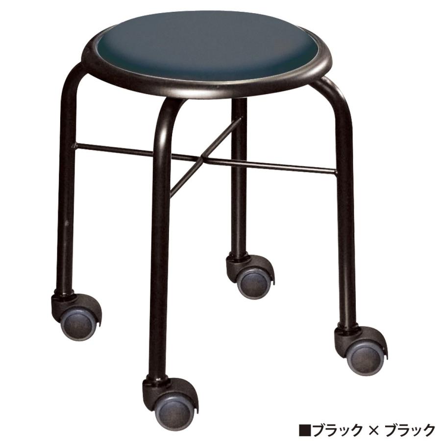 ルネセイコウ 国内メーカー品 キャスタースツール Bon 4脚セット W320