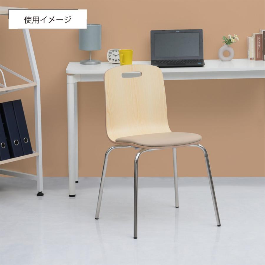 カグクロ ラウンドプライウッドチェア 座パット無し W501 D488 H802 北欧風 高級感 垂直スタッキング ミーティングチェア 完成品 ...