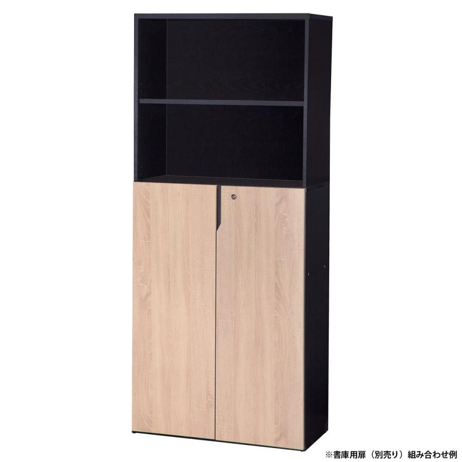 5段オープン書庫 MLシリーズ W800 D367 H1845 MLシリーズ 木製書庫 アジャスター付き コード穴付き 収納棚 本棚 可動棚 代引不可 法人宛限定 SM-ML5OP_5