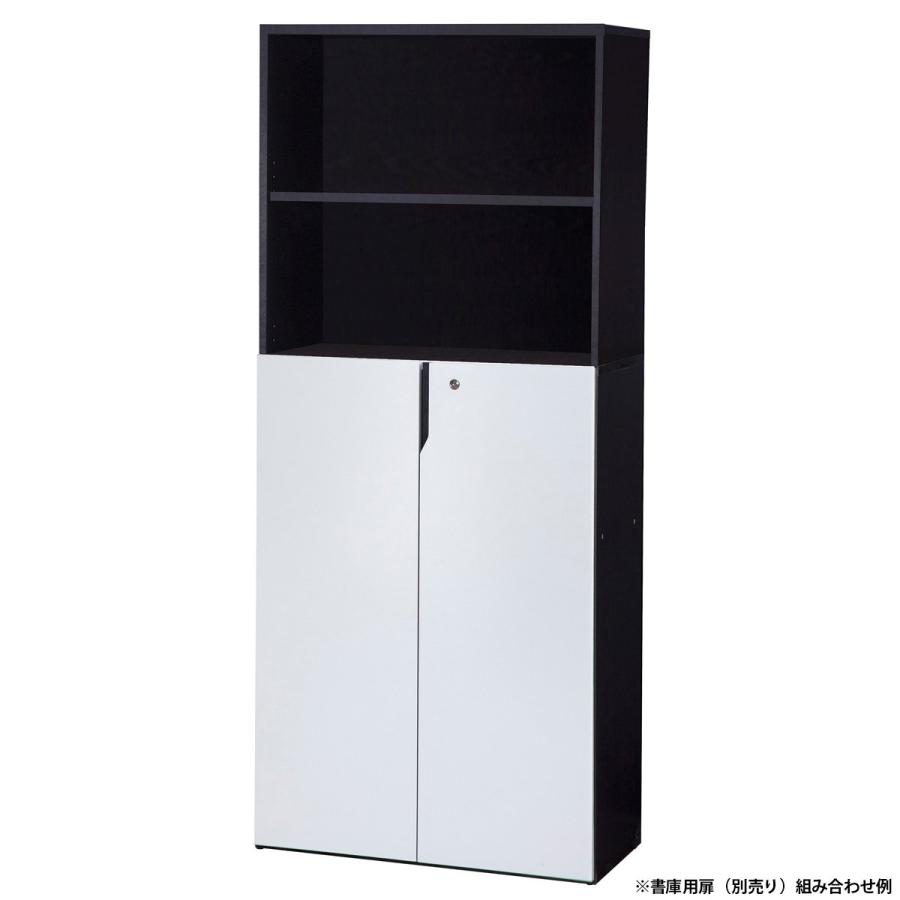5段オープン書庫 MLシリーズ W800 D367 H1845 MLシリーズ 木製書庫 アジャスター付き コード穴付き 収納棚 本棚 可動棚 代引不可 法人宛限定 SM-ML5OP_8