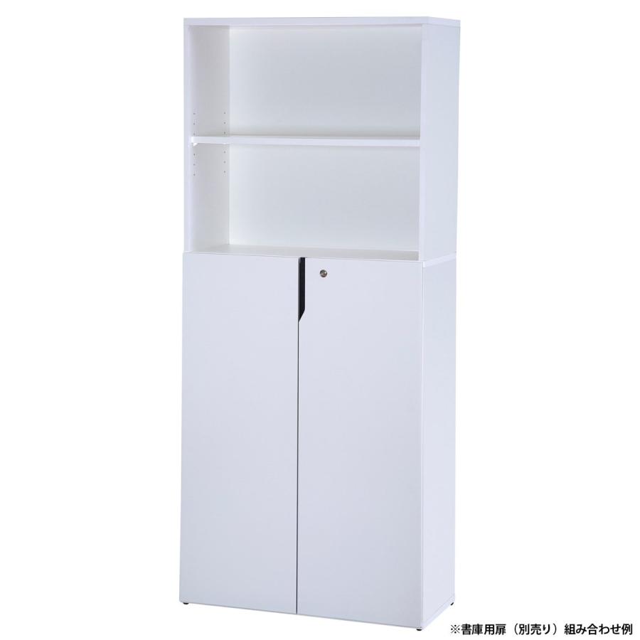 5段オープン書庫 MLシリーズ W800 D367 H1845 MLシリーズ 木製書庫 アジャスター付き コード穴付き 収納棚 本棚 可動棚 代引不可 法人宛限定 SM-ML5OP_9