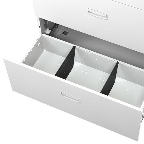 カグクロ 3段ラテラル書庫 SOWシリーズ ベース付き W900 D400 H1050 