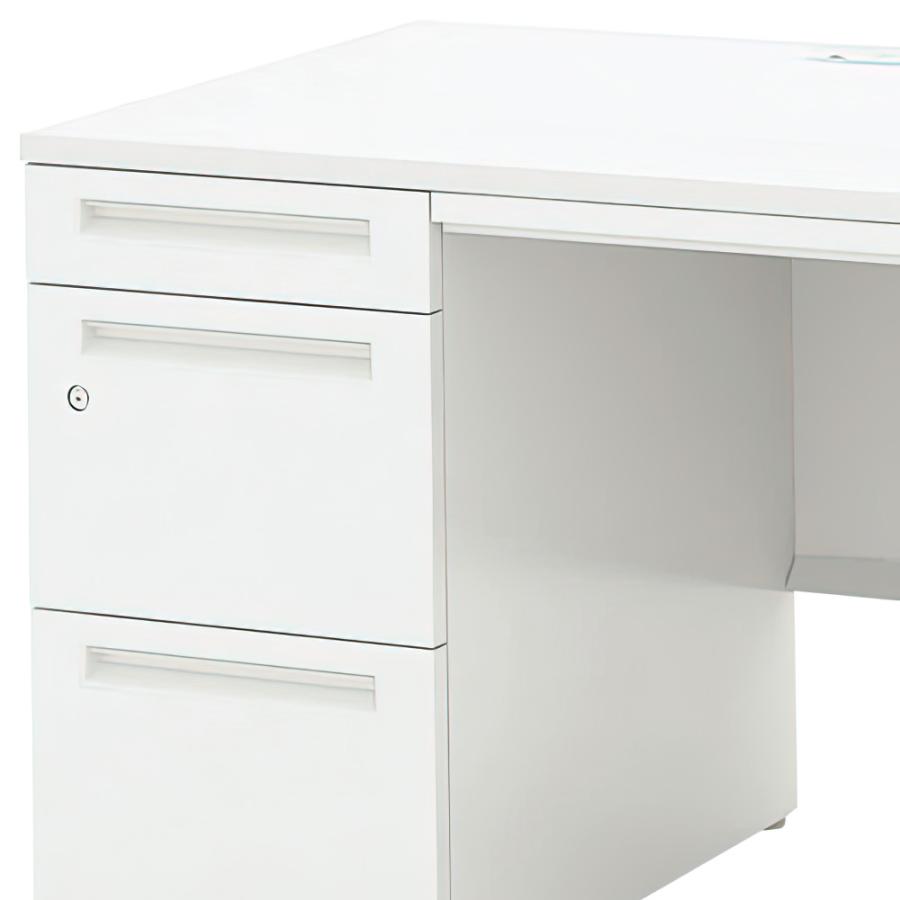 SCAENA 両袖デスク W1400 D800 H700/720 オフィスデスク 事務机 両袖机 事務デスク スチールデスク 代引不可 法人宛限定 SS148A4-33LSKH7の画像