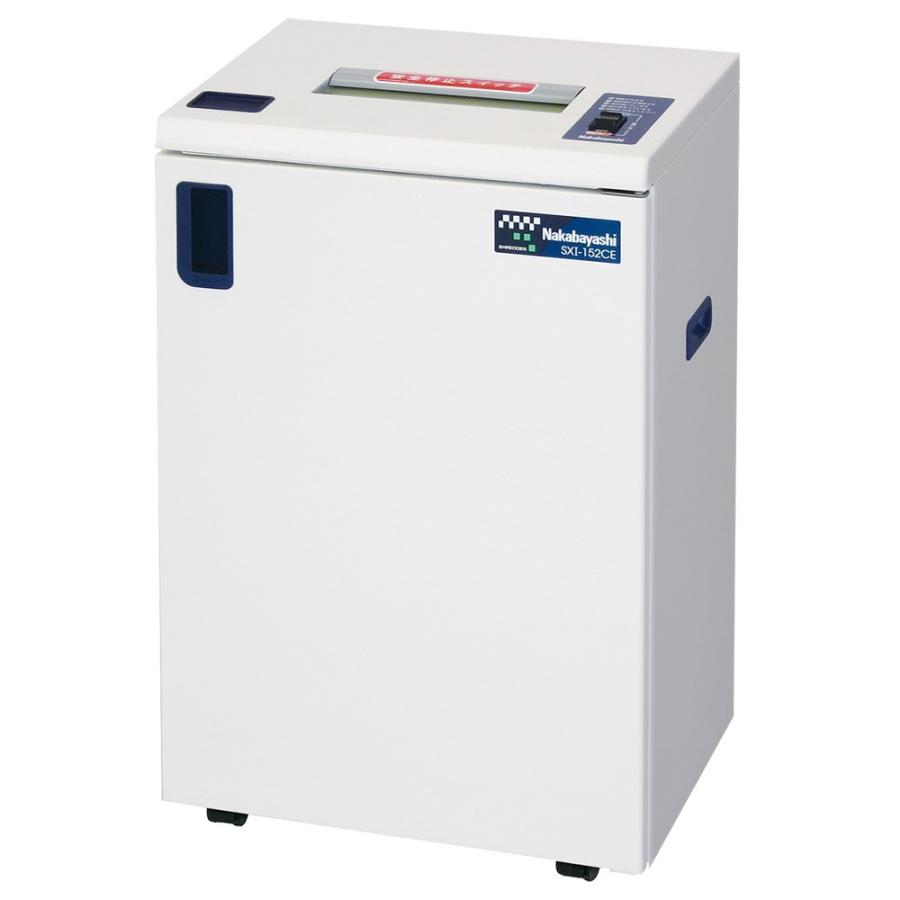 ナカバヤシ オフィスシュレッダー W440 D300 H700 A4 クロスカット 最大約13枚細断 容量約35L 文書細断機 クロスカット方式 代引不可 法人宛限定 SXI-152CEの画像