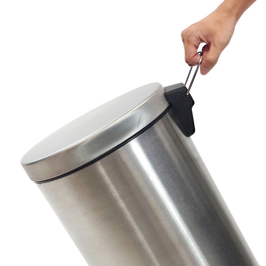 柱型ペダルボックス 12L W250 D330 H395 中容器付き ごみ箱 ゴミ箱 ふた付き ダストボックス 縦型 防臭 プッシュ 掃除 清掃 代引不可 法人宛限定 TR-DS2385120