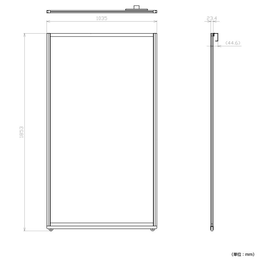 アクリルパーテーション APシリーズ スライドドア W1035 D24 H1853 パーティション 間仕切り 個室 半個室 空間活用 国産 パネル 代引不可 法人宛限定 TS-APSDDR | トーカイスクリーン | 05
