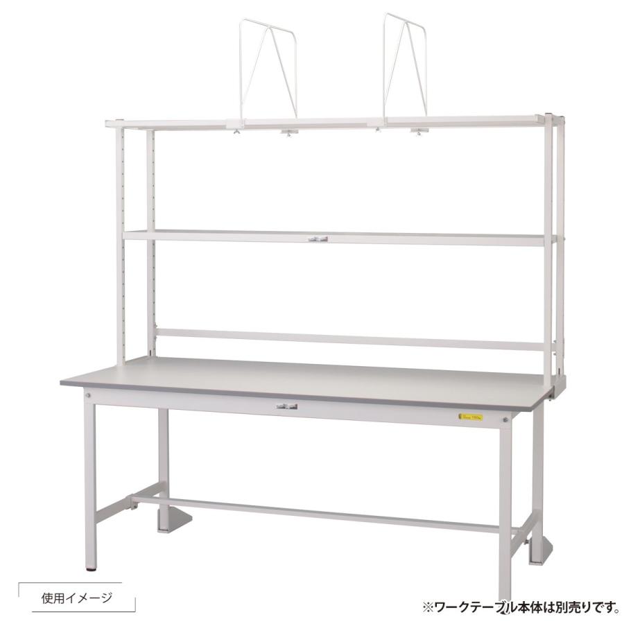 国内メーカー品 ロジスタンド ハイタイプ 段ボール棚セット付 W1800 D581 H1000 棚板 作業台 オプション シルキーホワイト 代引不可 法人宛限定 YI-LS1810W-Dの画像