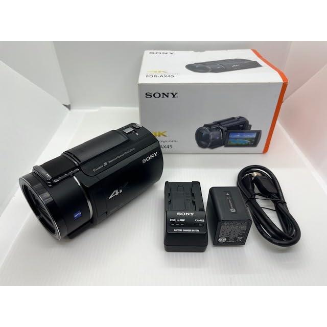 ソニー　4K　ビデオカメラ　光学ズーム20倍　内蔵メモリー64GB　空間　FDR-AX45　ブラック　Handycam
