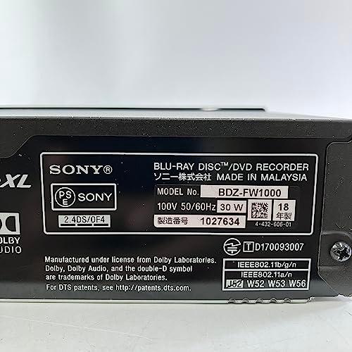 ソニー ブルーレイレコーダー/DVDレコーダー BDZ-FW1000 1TB 2