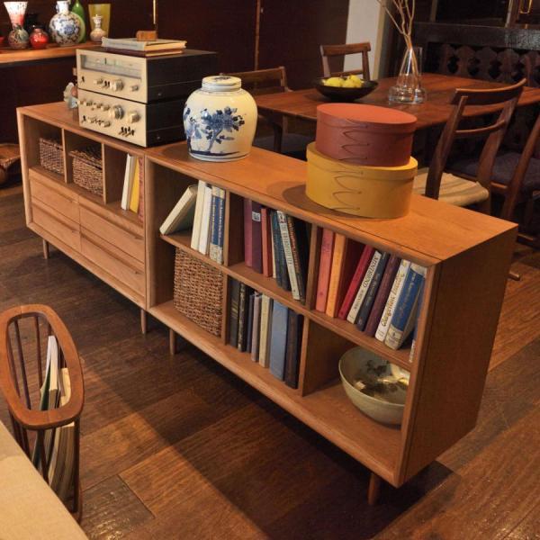 オープンシェルフ ブラウン 飾り棚 本棚 収納 木製ラック 天然木 おしゃれ 北欧 幅100 収納 脚付き 2段 ディスプレイ リビング収納 |  | 02
