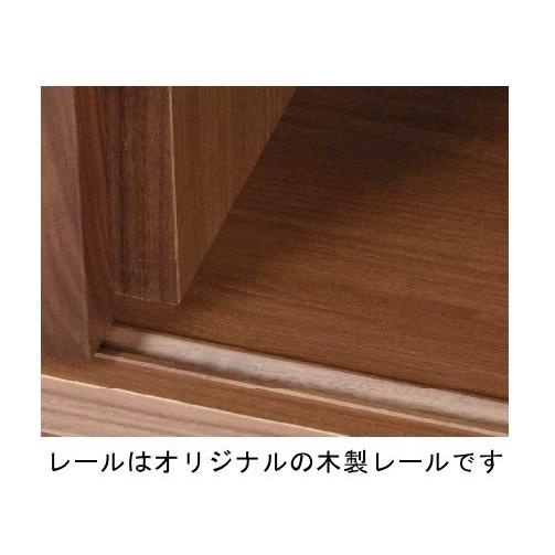 幅120 キッチンボード カップボード 食器棚 ウォールナット ブラウン 茶 大川 北欧 無垢 天然木 木製 高級 収納 ガラス扉 AUBE | CLASSE | 06
