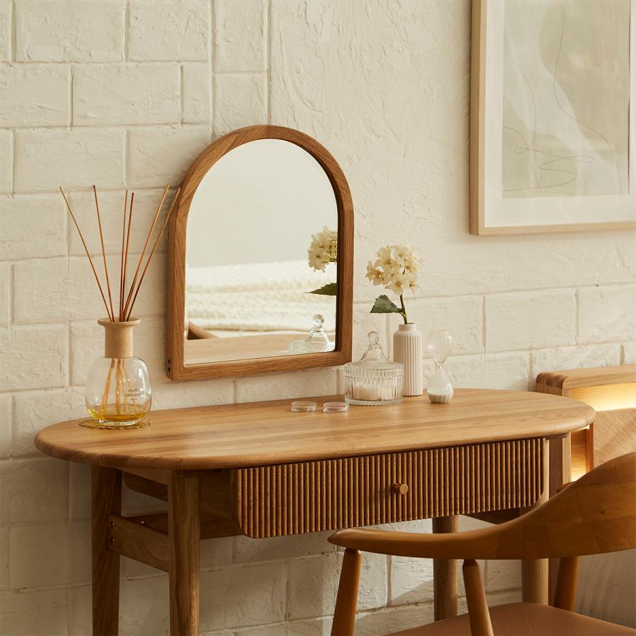 ミラー 丸 おしゃれ 壁掛け 置き型 鏡 半円 楕円 北欧 円形 立て掛け