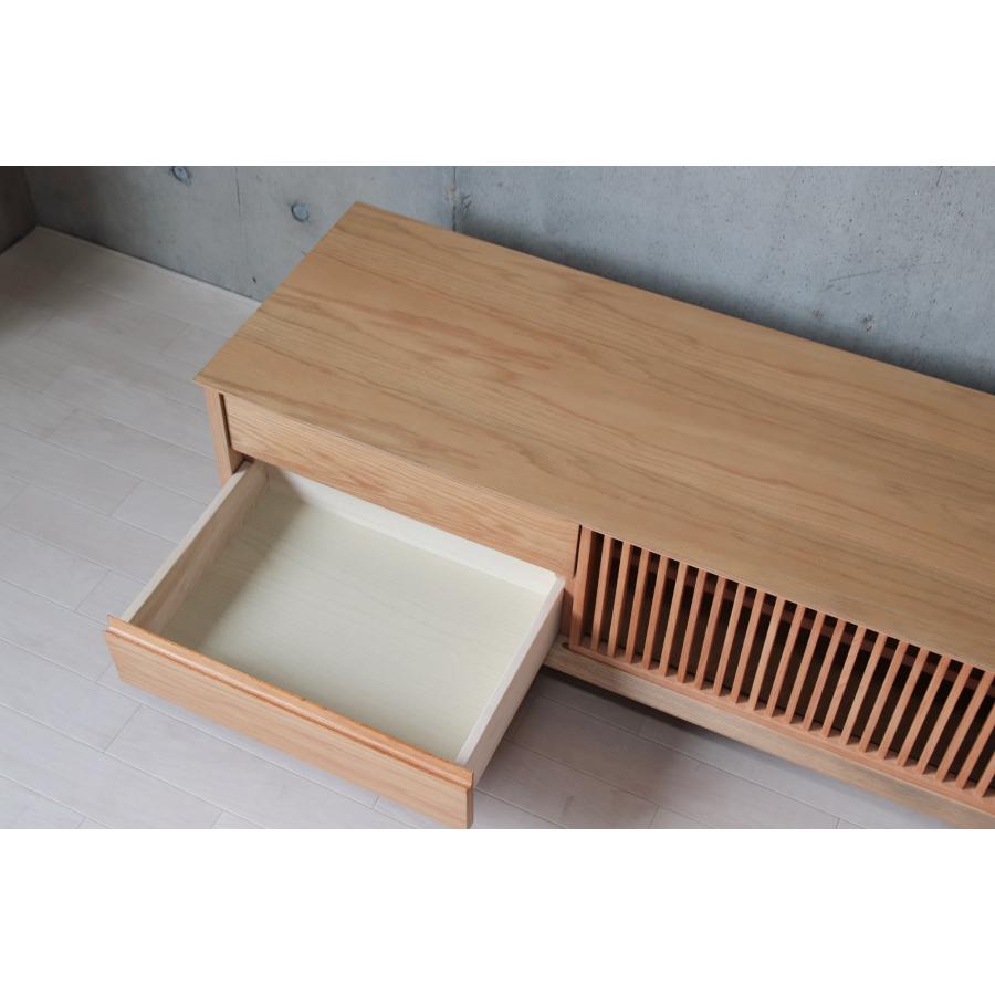 テレビボード テレビ台 200cm 引き出し 完成品 オーク ナチュラル 木製