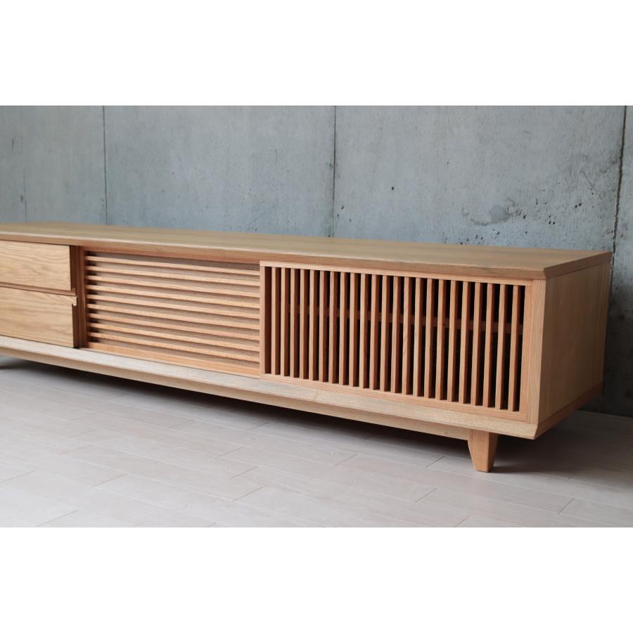 テレビボード テレビ台 200cm 引き出し 完成品 オーク ナチュラル 木製