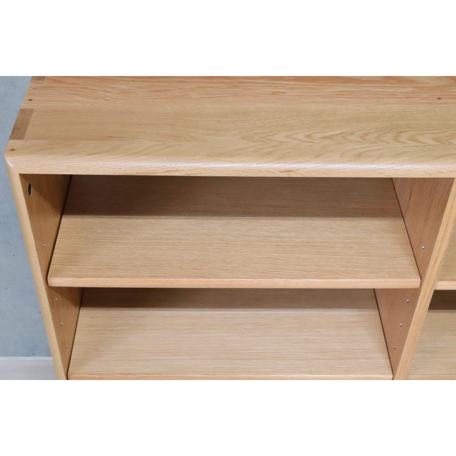 オープン棚 120 オーク 無垢材 飾り棚 ブックシェルフ 天然木 木製