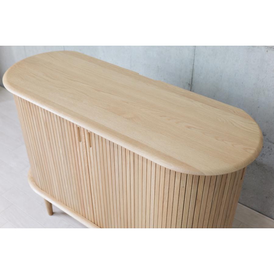 サイドボード 110 オーク 無垢材 キャビネット 天然木 木製 収納家具
