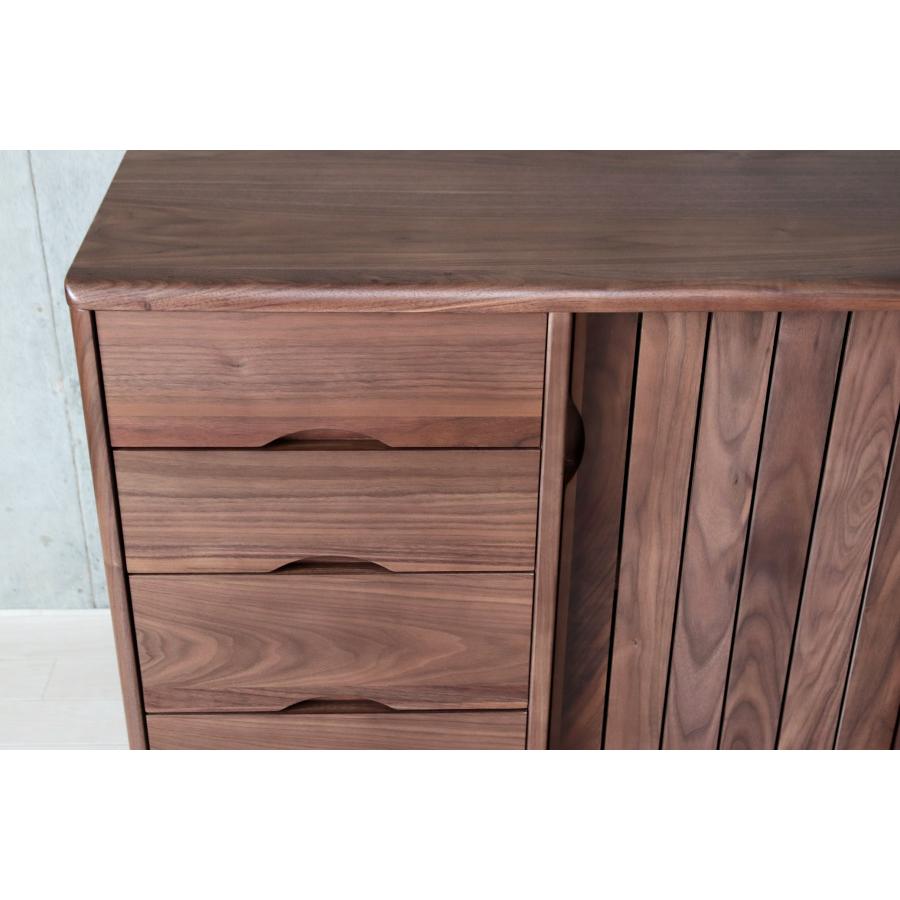 サイドボード ウォールナット 無垢材 キャビネット 天然木 木製 収納