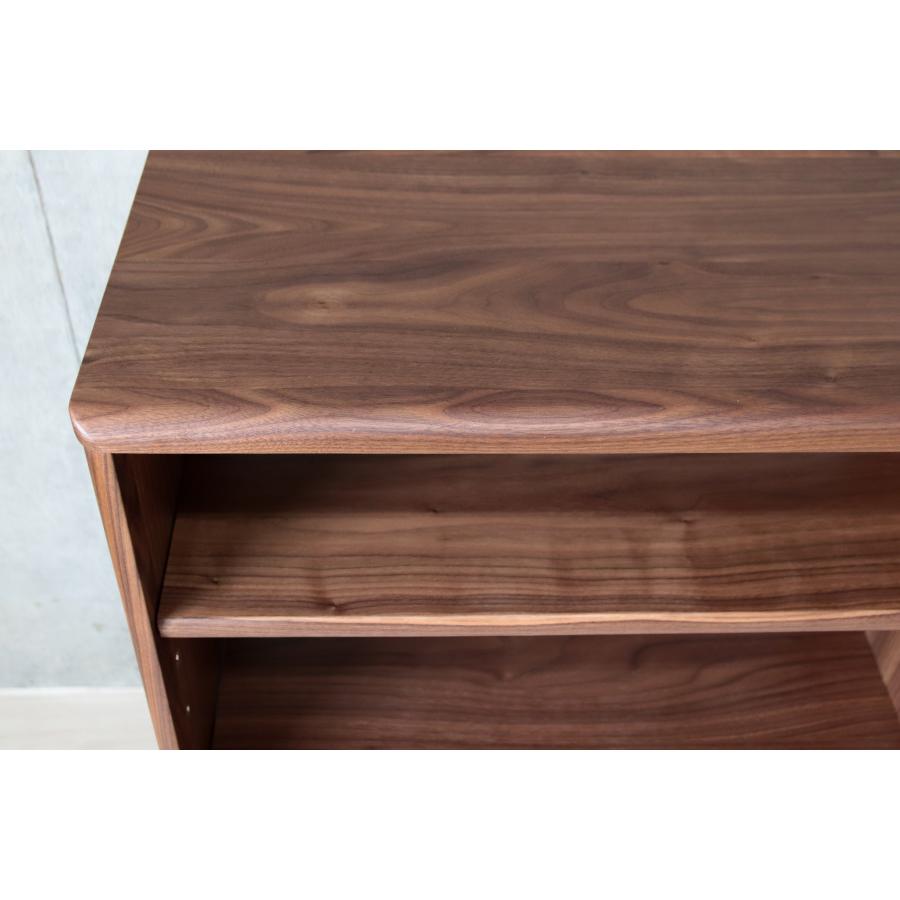 オープン棚 120 ウォールナット 無垢材 飾り棚 ブックシェルフ 天然木