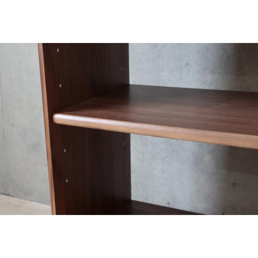 オープン棚 120 ウォールナット 無垢材 飾り棚 ブックシェルフ 天然木