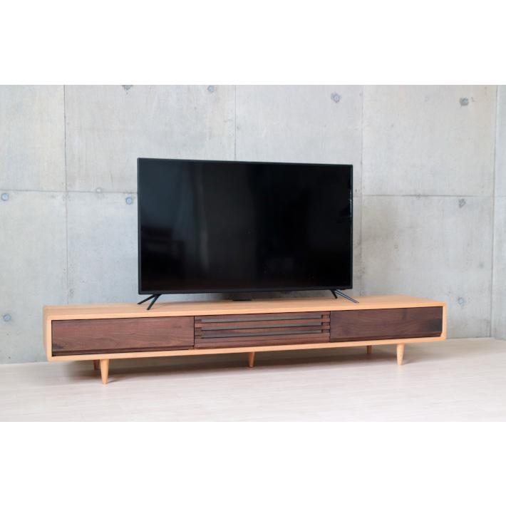 テレビボード 幅200 ナチュラル 木製 無垢 和モダン 北欧 ウォールナット タモ 4K 大型テレビ 匠デザイン TVボード ロータイプ 低め |  | 16