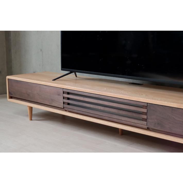 テレビボード 幅200 ナチュラル 木製 無垢 和モダン 北欧 ウォールナット タモ 4K 大型テレビ 匠デザイン TVボード ロータイプ 低め |  | 17