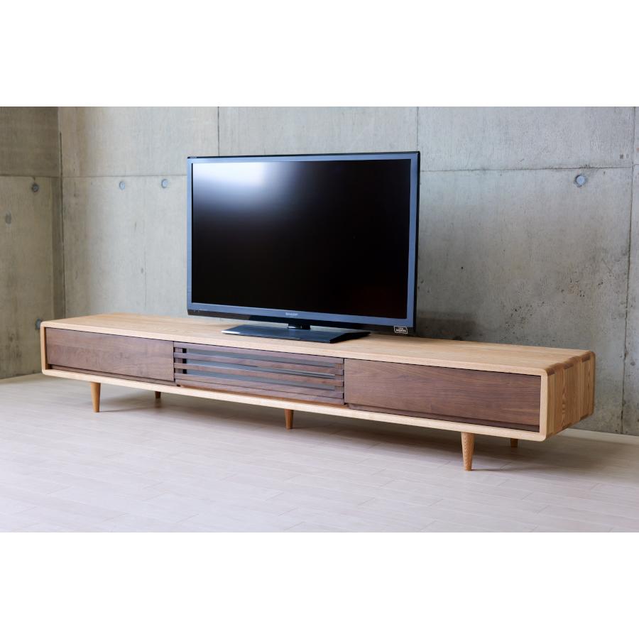 テレビボード 幅200 ナチュラル 木製 無垢 和モダン 北欧 ウォールナット タモ 4K 大型テレビ 匠デザイン TVボード ロータイプ 低め |  | 18
