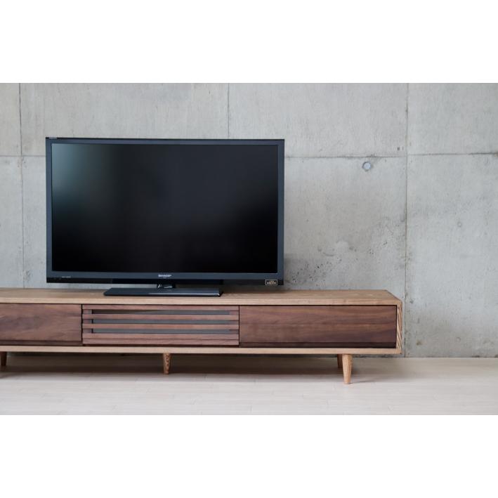 テレビ台 180 ローボード ダーク テレビボード 木製 無垢 ダークブラウン 北欧 天然木 ウォールナット TV台 無垢材 幅180 匠デザイン |  | 14