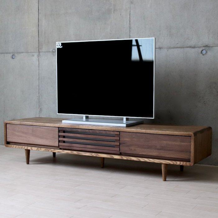 テレビ台 おしゃれ 150 テレビボード 無垢 北欧 天然木 ウォールナット 和モダン 奥行40 低い 茶色 ブラウン モダン 匠デザイン