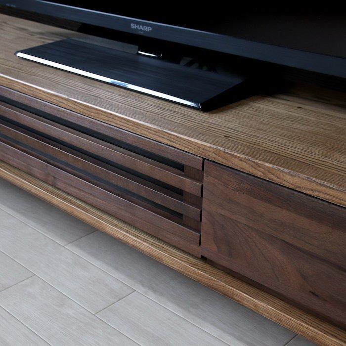 テレビ台 おしゃれ 150 テレビボード 無垢 北欧 天然木 ウォールナット 和モダン 奥行40 低い 茶色 ブラウン モダン 匠デザイン