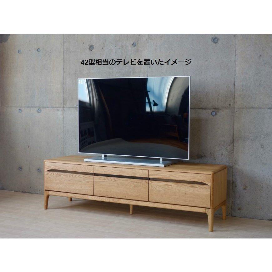 テレビボード 無垢材 オーク 天然木 テレビ台 ローボード ナチュラル 木製 幅150 おしゃれ 北欧 ナラ材 ガラス  ハイタイプ  匠デザイン |  | 02