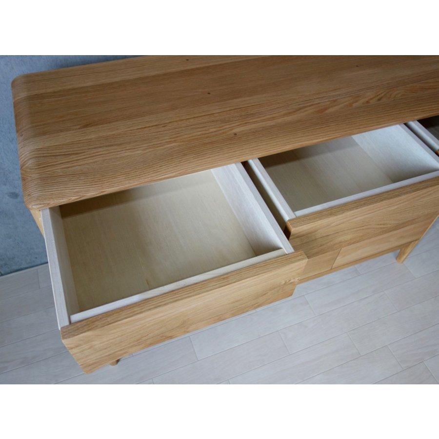 サイドボード 北欧 120 無垢材 オーク リビングボード キャビネット