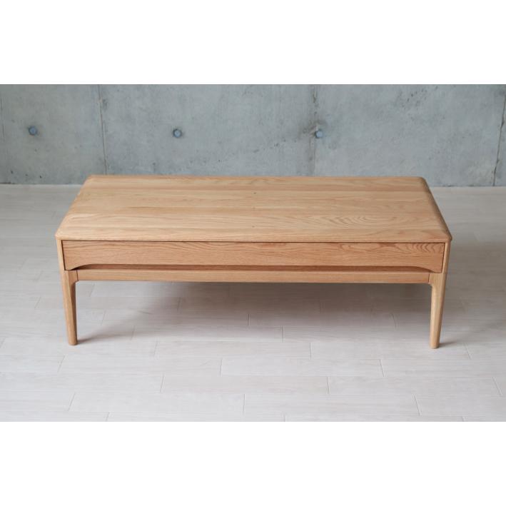 美品 無垢材 センターテーブル コーヒーテーブル 90cm ナラ材 オーク材