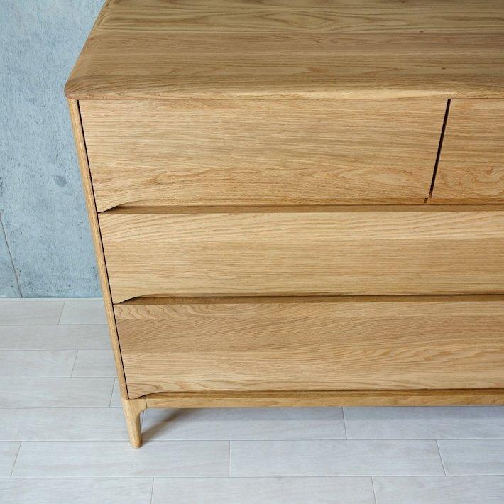 チェスト 木製 おしゃれ ローチェスト タンス 幅110 北欧 楢材