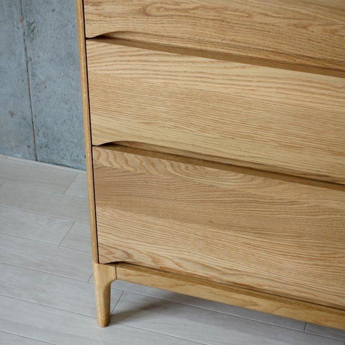 チェスト 木製 おしゃれ ローチェスト タンス 幅110 北欧 楢材 オーク