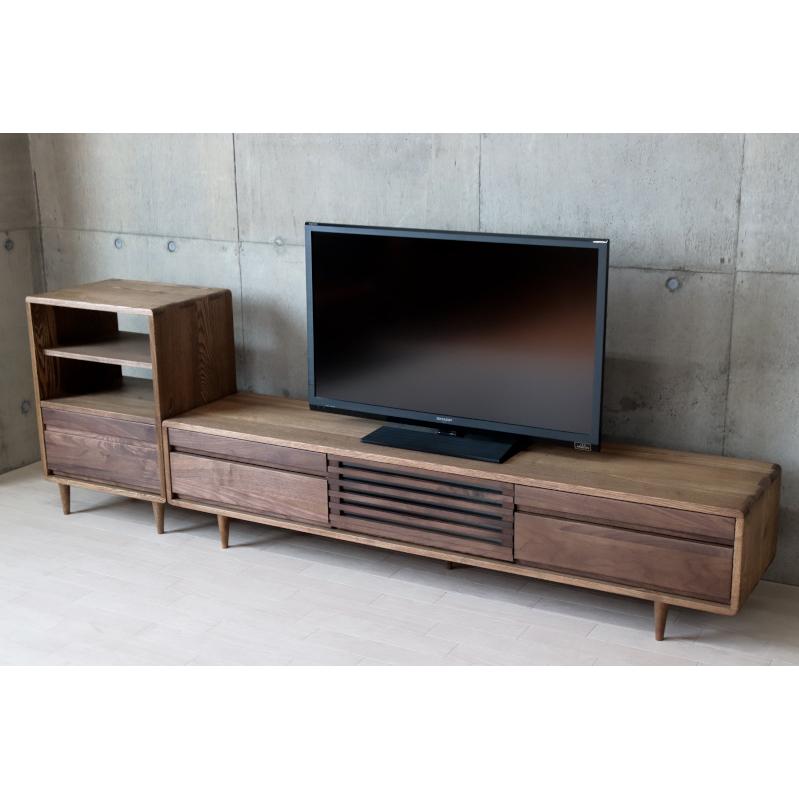 サイドキャビネットA 電話台 ナチュラル 無垢 おしゃれ 北欧 ウォールナット テレビ台 横 木製 天然木 幅50 ~ 幅55 無垢材 匠デザイン |  | 18
