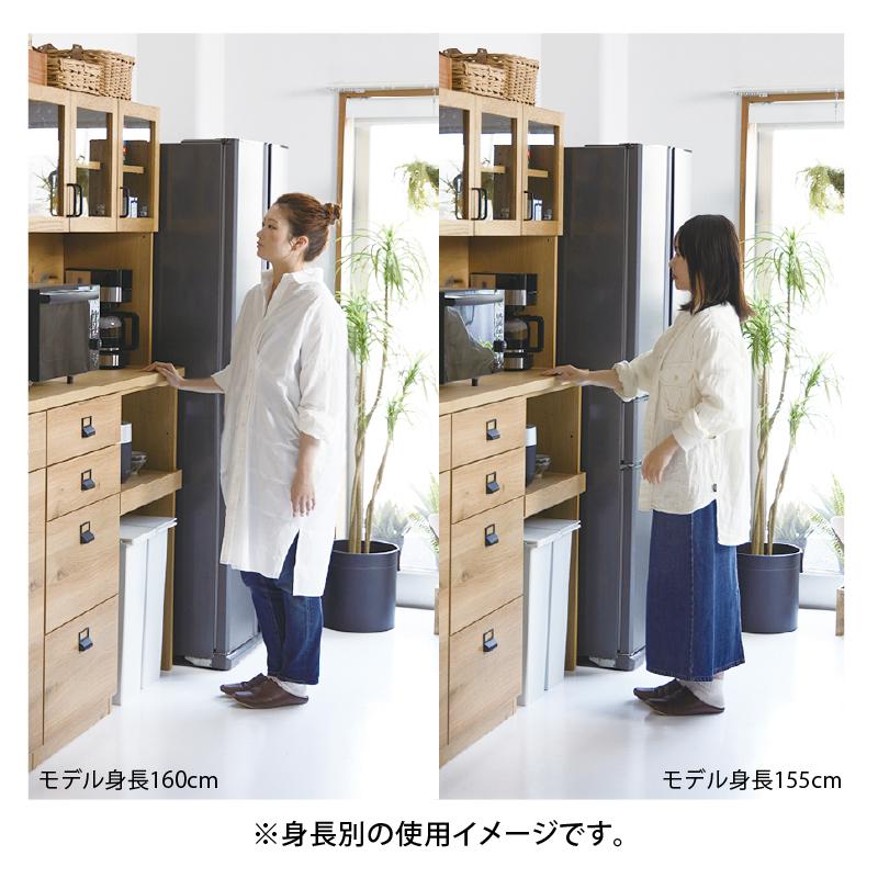 関家具 公式店 食器棚 キッチンボード ダイニングボード キッチン収納  オーク 木製 幅120cm 開き戸 上台 ダストン 大型便（開梱） FLNG｜kagunavi-yahuu｜08