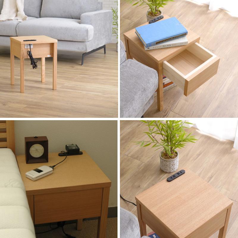 関家具】ベットサイドテーブル ×2台