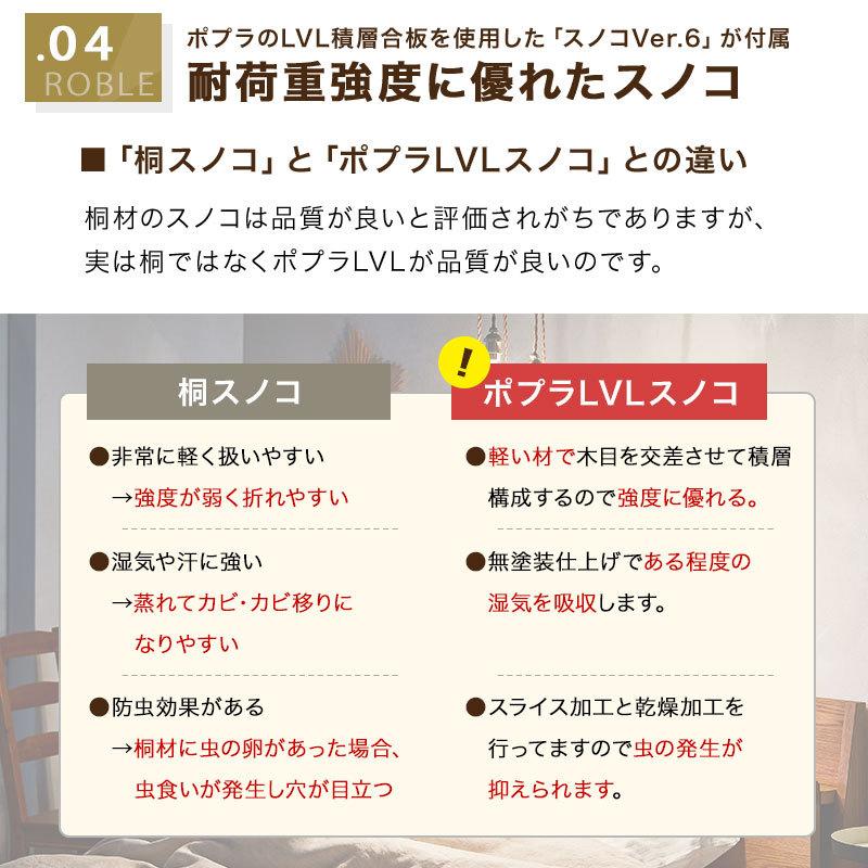 関家具 公式店 ベッド シングル ベット ベッドフレーム 収納 宮付き 宮棚 フレームのみ コンセント付き 北欧 すのこ ロブレ 大型便_6