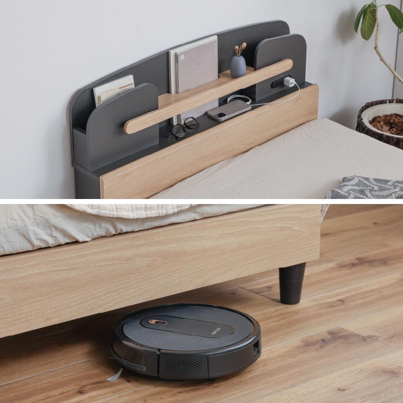 関家具 ベッド ベッドフレーム ベット おしゃれ コンセント付き