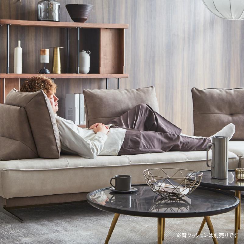 ゴールド脚 ソファ アルフレード プライムレザーテックス 90
