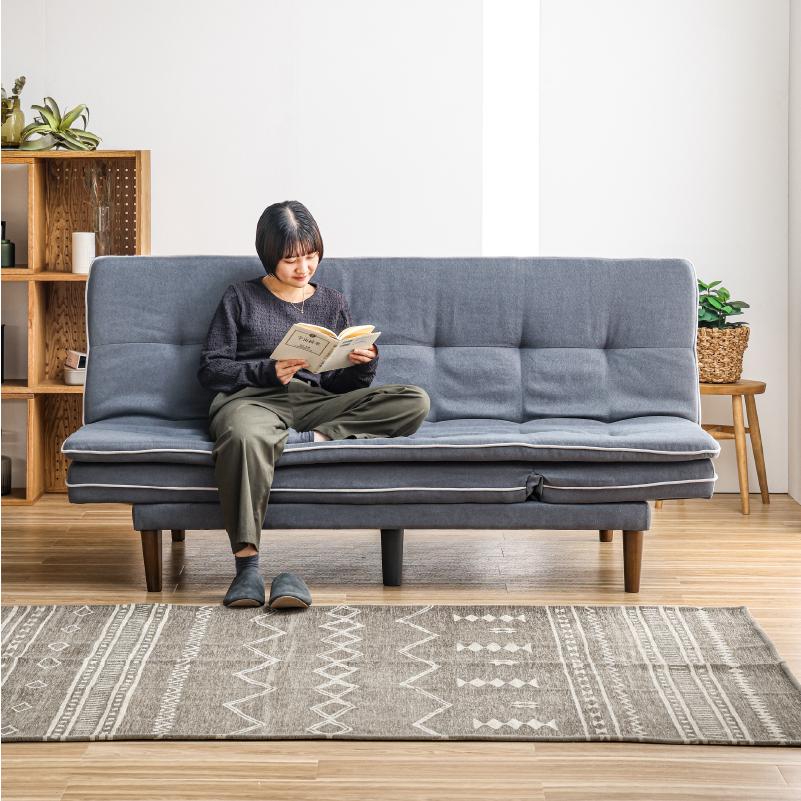 関家具 ソファベッド 三人掛け 3人掛け ボタン 木脚 フロア 関家具 ソファベッド 三人掛け 3人掛け ボタン 木脚 フロア