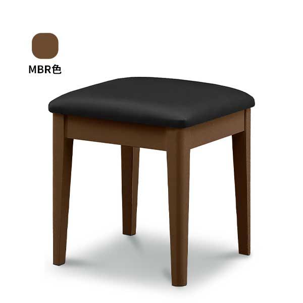 スツール メリル 背無し 椅子 小さい チェア ドレッサー用 白木目柄 ウォールナット柄 WH色 MBR色_2