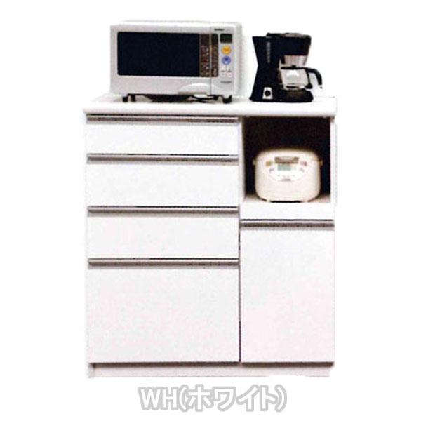 キッチンカウンター 低め レンジ台 幅120cm 「セイント」 国産 日本製 完成品 開梱設置 白 ウォールナット_1